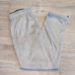 AND1 Heather Gray Basketball Warm-Up Track Pants | Cinch Bungee Hem | Size S